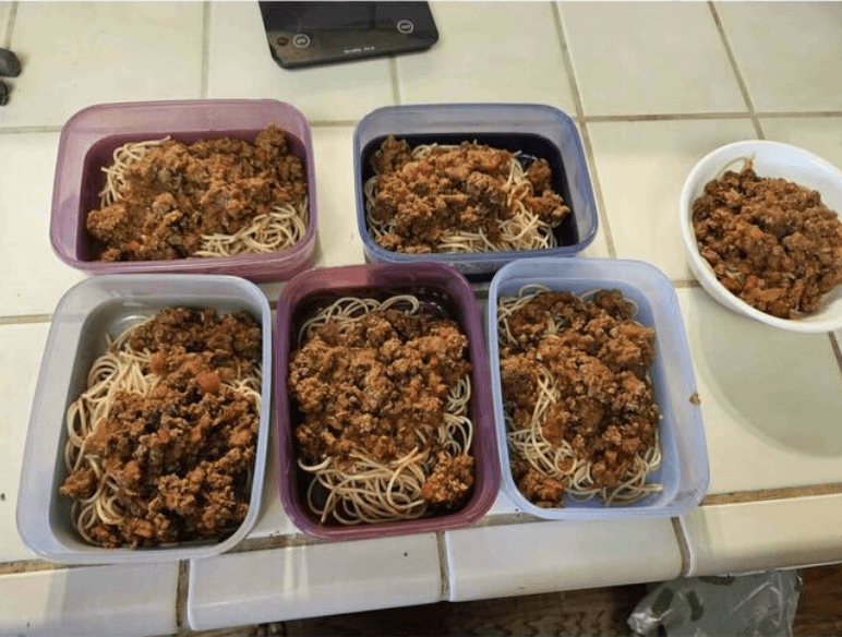 Tupperware used for meal prepping