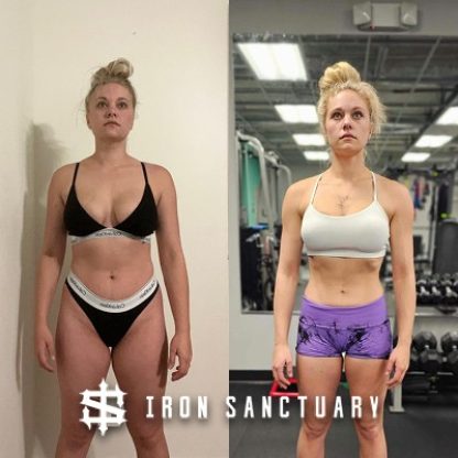 Iron Sanctuary client who lost waist fat