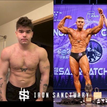Iron Sanctuary client who became a professional body builder