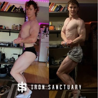 Iron Sanctuary client who gained arm muscles