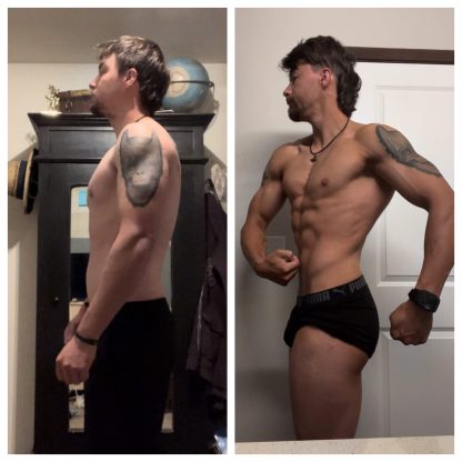 side view of one of Iron Sanctuary's clients who became more fit.