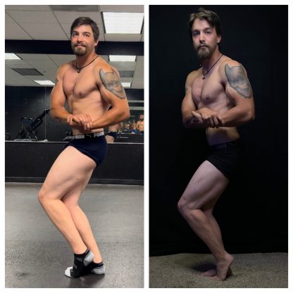 side view of one of Iron Sanctuary's clients who became more fit.