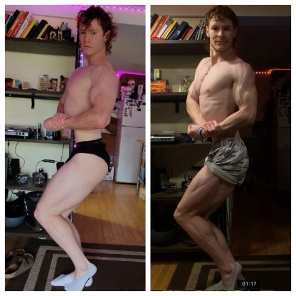 side view of one of Iron Sanctuary's clients who became more fit.